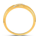 10K Yellow Gold Round Diamond Men's Channel Set Wedding Anniversary Band Ring 1/6 Cttw - Splendid Jewellery