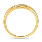 10K Yellow Gold Round Diamond Men's Channel Set Wedding Anniversary Band Ring 1/6 Cttw - Splendid Jewellery