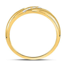 Load image into Gallery viewer, 10K Yellow Gold Round Diamond Men's Channel Set Wedding Anniversary Band Ring 1/6 Cttw - Splendid Jewellery