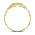 10K Yellow Gold Round Diamond Mens Cross Band Ring 1/20 Cttw - Splendid Jewellery