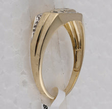 Load image into Gallery viewer, 10K Yellow Gold Round Diamond Mens Dad Father Band Ring . 0.01 Cttw - Splendid Jewellery