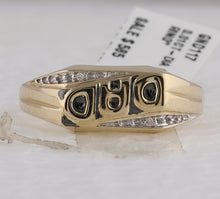 Load image into Gallery viewer, 10K Yellow Gold Round Diamond Mens Dad Father Band Ring . 0.01 Cttw - Splendid Jewellery