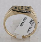 10K Yellow Gold Round Diamond Mens Dad Father Band Ring . 0.01 Cttw - Splendid Jewellery
