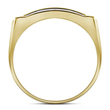 Load image into Gallery viewer, 10K Yellow Gold Round Diamond Mens Rectangle Cluster Ring 1/2 Cttw - Splendid Jewellery
