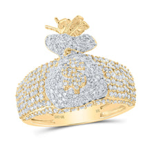Load image into Gallery viewer, 10K Yellow Gold Round Diamond Mens Ring 1 7/8 Cttw - Splendid Jewellery
