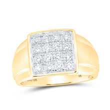 Load image into Gallery viewer, 10K Yellow Gold Round Diamond Mens Ring 1 Cttw - Splendid Jewellery