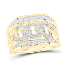 Load image into Gallery viewer, 10K Yellow Gold Round Diamond Mens Ring 1 Cttw - Splendid Jewellery