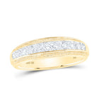 10K Yellow Gold Round Diamond Mens Ring 1/2 Cttw - Splendid Jewellery