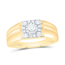 Load image into Gallery viewer, 10K Yellow Gold Round Diamond Mens Ring 1/2 Cttw - Splendid Jewellery