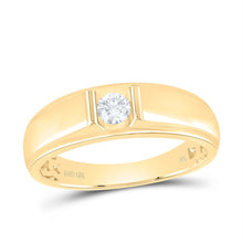 Load image into Gallery viewer, 10K Yellow Gold Round Diamond Mens Ring 1/4 Cttw - Splendid Jewellery