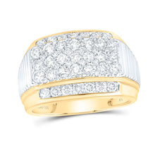 Load image into Gallery viewer, 10K Yellow Gold Round Diamond Mens Ring 2 Cttw - Splendid Jewellery