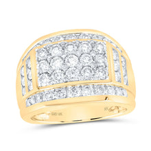 Load image into Gallery viewer, 10K Yellow Gold Round Diamond Mens Ring 3 Cttw - Splendid Jewellery
