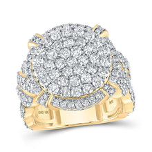 Load image into Gallery viewer, 10K Yellow Gold Round Diamond Mens Ring 41/2 Cttw - Splendid Jewellery