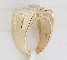 Load image into Gallery viewer, 10K Yellow Gold Round Diamond Mens Square Cluster Ring 1/2 Cttw - Splendid Jewellery
