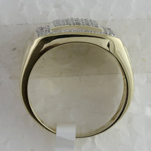 Load image into Gallery viewer, 10K Yellow Gold Round Diamond Mens Square Cluster Ring 1/2 Cttw - Splendid Jewellery