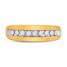 10K Yellow Gold Round Diamond Men's Wedding Band Ring 1/2 Cttw - Splendid Jewellery