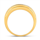 10K Yellow Gold Round Diamond Men's Wedding Band Ring 1/2 Cttw - Splendid Jewellery