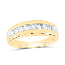 Load image into Gallery viewer, 10K Yellow Gold Round Diamond Men's Wedding Band Ring 1/2 Cttw - Splendid Jewellery