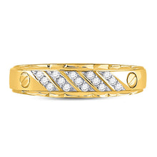 Load image into Gallery viewer, 10K Yellow Gold Round Diamond Men's Wedding Band Ring 1/5 Cttw - Splendid Jewellery