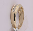 10K Yellow Gold Round Diamond Men's Wedding Channel Set Band Ring 1/5 Cttw - Splendid Jewellery