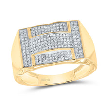 Load image into Gallery viewer, 10K Yellow Gold Round Diamond Micro - Pave Mens Ring 1/2 Cttw - Splendid Jewellery