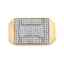 Load image into Gallery viewer, 10K Yellow Gold Round Diamond Micro - Pave Mens Ring 1/2 Cttw - Splendid Jewellery