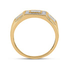10K Yellow Gold Round Diamond Micro - Pave . Ring 1/4 Cttw - Splendid Jewellery