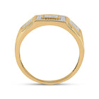 10K Yellow Gold Round Diamond Micro - Pave . Ring 1/4 Cttw - Splendid Jewellery