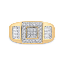 Load image into Gallery viewer, 10K Yellow Gold Round Diamond Micro - Pave . Ring 1/4 Cttw - Splendid Jewellery