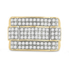 10K Yellow Gold Round Diamond Micrp Pav Ring 1 Cttw - Splendid Jewellery