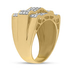 10K Yellow Gold Round Diamond Micrp Pav Ring 1 Cttw - Splendid Jewellery