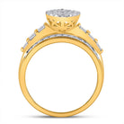 10K Yellow Gold Round Diamond Ring 1 Cttw - Splendid Jewellery