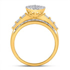 10K Yellow Gold Round Diamond Ring 1 Cttw - Splendid Jewellery