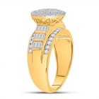 10K Yellow Gold Round Diamond Ring 1 Cttw - Splendid Jewellery