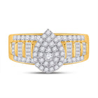 10K Yellow Gold Round Diamond Ring 1 Cttw - Splendid Jewellery