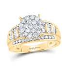10K Yellow Gold Round Diamond Ring 1 Cttw - Splendid Jewellery