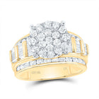 10K Yellow Gold Round Diamond Ring 2 Cttw - Splendid Jewellery