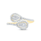 10K Yellow Gold Round Diamond Ring 3/8 Cttw - Splendid Jewellery