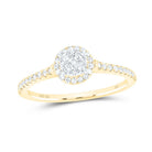 10K Yellow Gold Round Diamond Ring 3/8 Cttw - Splendid Jewellery