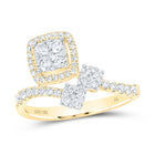 10K Yellow Gold Round Diamond Ring 5/8 Cttw - Splendid Jewellery