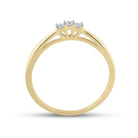 10K Yellow Gold Round Diamond Women's 3 Stone Bridal Wedding Engagement Ring 1/20 Cttw - Splendid Jewellery