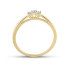10K Yellow Gold Round Diamond Women's 3 Stone Bridal Wedding Engagement Ring 1/20 Cttw - Splendid Jewellery