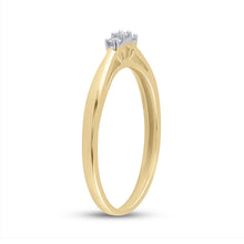 Load image into Gallery viewer, 10K Yellow Gold Round Diamond Women's 3 Stone Bridal Wedding Engagement Ring 1/20 Cttw - Splendid Jewellery