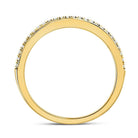 10K Yellow Gold Round Diamond Women's Anniversary Stackable Band Ring - Splendid Jewellery