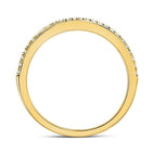 10K Yellow Gold Round Diamond Women's Anniversary Stackable Band Ring - Splendid Jewellery