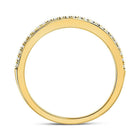 10K Yellow Gold Round Diamond Women's Anniversary Stackable Band Ring - Splendid Jewellery