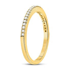 10K Yellow Gold Round Diamond Women's Anniversary Stackable Band Ring - Splendid Jewellery