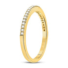 10K Yellow Gold Round Diamond Women's Anniversary Stackable Band Ring - Splendid Jewellery
