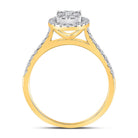 10K Yellow Gold Round Diamond Women's Cluster Bridal Wedding Engagement Ring 1/2 Cttw - Splendid Jewellery