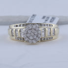 10K Yellow Gold Round Diamond Women's Cluster Bridal Wedding Engagement Ring 1/2 Cttw - Splendid Jewellery